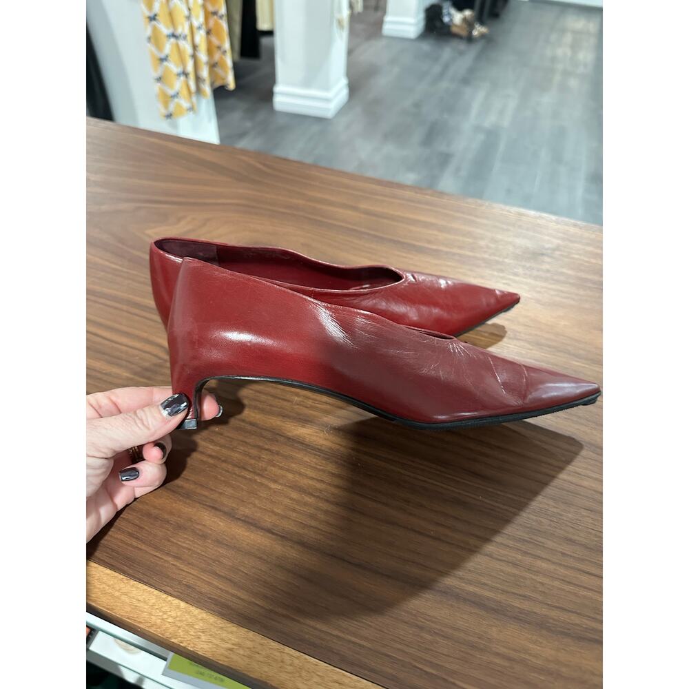 Jil Sander Kitten Heel Leather Pump Size 39(9) - Picture 9 of 11